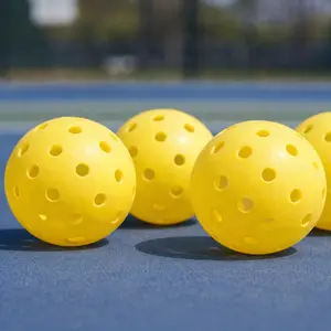 Pickleball Balls 40 Holes Outdoor – Durable High Visibility Training Balls (3 Pack)