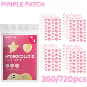 360/720pBlush Pink Star & Heart Acne Patch Set, Hydrocolloid Blemish Shields with Salicylic Acid, Tea Tree & Calendula Infusion, Cute Decorative Spot Covers, Ultra-Thin & Flexible, Assorted Sizes for Targeted Care, Comfortable Daily & Overnight Wear 🌸💖⭐