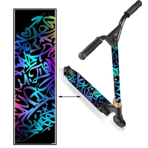 1 colorful gradual change graffiti, scooter sticker, skateboard body sticker, personalized installation anti-skid PVC material