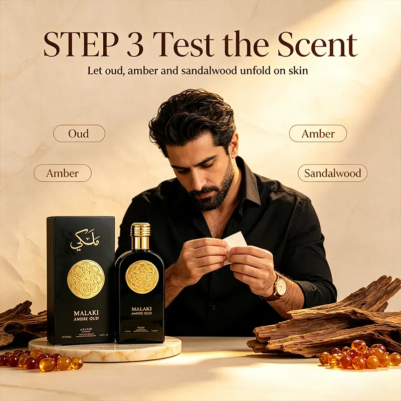 Men's Arabian Amber & Ebony Fragrance Spray - 100ml Woody Oriental Scent with Amber Musk, Single Item Classic Cologne for Everyday Wear, Business Occasions