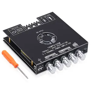 DideaECO ZK-HT21 Bluetooth Amplifier Board 2.1 Channel 160W x 2+220W Subwoofer HiFi Stereo Power Amplifier with Bluetooth 5.0 USB AUX Inputs DC 15-36V for DIY Home Speakers