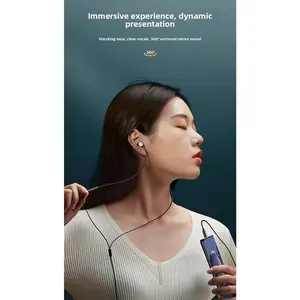 In-ear wired ceramic headphones, angled in-ear sleep headphones, high-quality sound with microphone and in-line controls