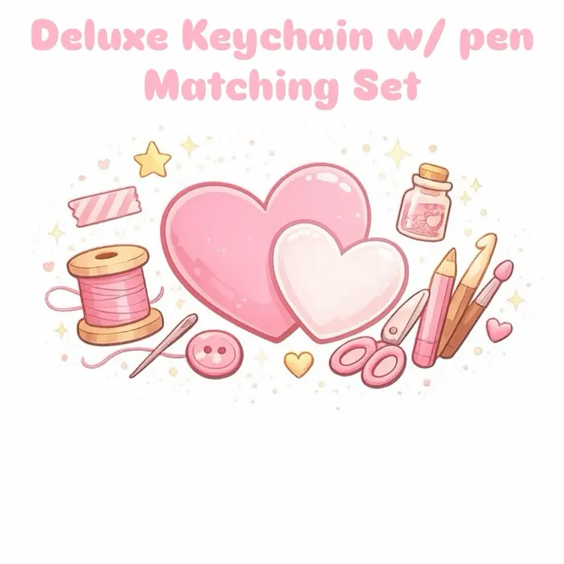 JFKreations Junk Keychain and Pen Matching Set - Stylish Accessory for Everyday Use