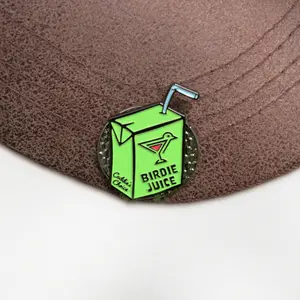 "Birdie Juice" Golf Ball Marker - Vibrant Design with Heavy Duty Magnetic Clip