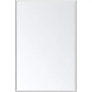Rectangle wall mirror frameless mirror 16 x 24 beveled edge mirror for bathroom vanity and entryway