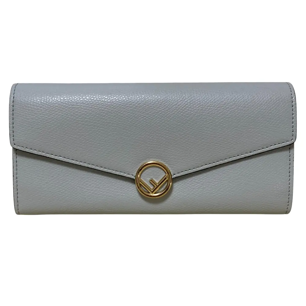 Pre-owned FENDI Calfskin Small Leather Goods F is Continental Wallet