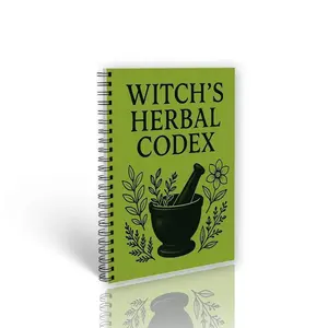 Witch Herbal Notebook, Includes Herbal Collection, Herbalist Recipes, Customizable Plant Illustrations, Perfect for Herb Lovers