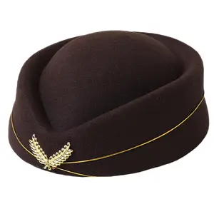 Stewardess Hat Beret Women Air Hostesses Party Formal Uniform Caps Accessory Hats Costume
