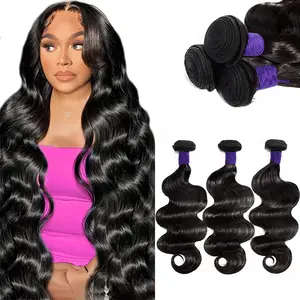 StarHair 16A Premium Raw 100% Hair Bundles Luxury Body Wave Deep Wave Straight Water Wave Salon-Quility 1B for Sew in Quick Weave No Tangle Shedding Silky Soft After Washes