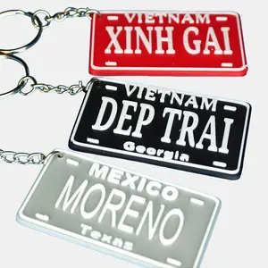 Personalizer Custom Name Keychain Mini License Plate 3D Printed Durable PLA Material