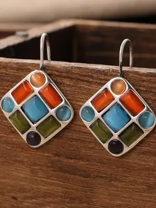Boho Style Geometric Design Dangle Earrings, Geometric Pattern Earrings, Fashionable Jewelry for Women, Trendy All-match & Exquisite Jewelry for Birthday Gift