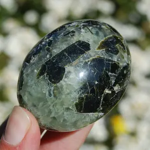 ONE XL Prehnite Crystal Palm Stone