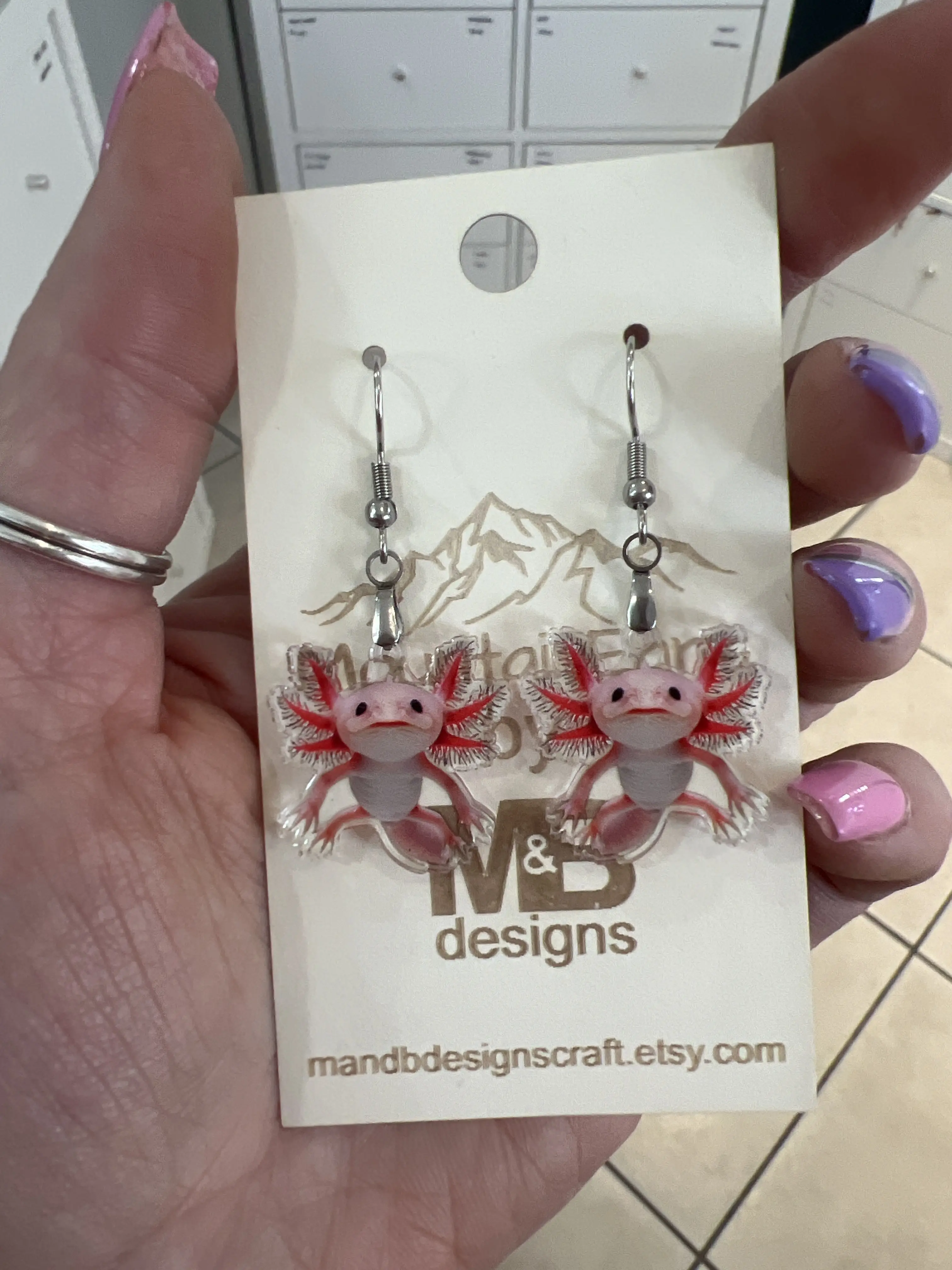 Axolotl Earrings
