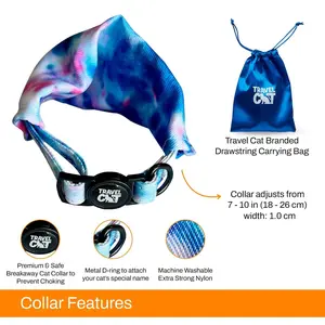 “The Groovy Cat” Bandana & Cat Collar cat bandana