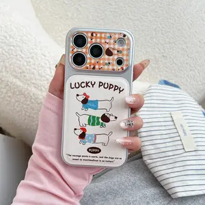 Three-Legged Sausage Dog Phone Case for Apple iPhone 17 Pro Max, Cute Girl Heart Design, Fashionable 15 Pro, Protective Cover for Men & Women