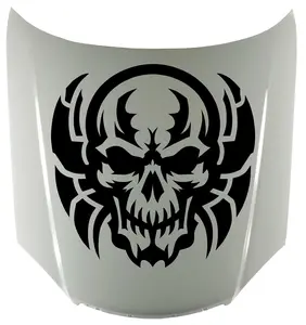 Tribal Skull Vinyl Hood Decal - Custom Car, Truck, or SUV Graphics S23