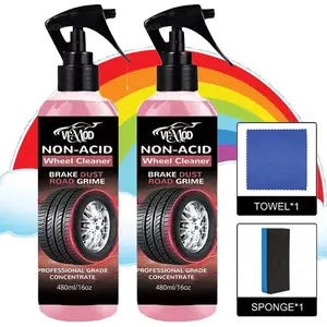 2PCS VIAMOD NON-ACID Wheel Cleaner Heavy Duty Brake Dust Remover Safe for All Wheels No Scrubbing Professional Strength Formula