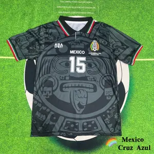 1998 World Cup Mexico National Team Hernandez 15 Short-Sleeve Black Soccer Jersey