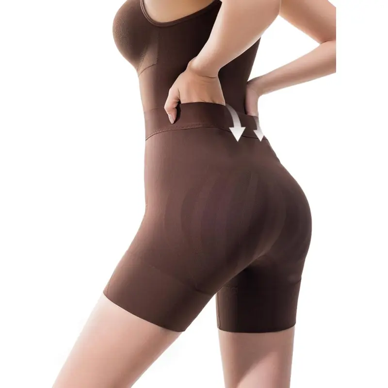 Bathroom-Friendly Shapewear Bodysuit Shorts for Women-Seamless Compression Tummy Control Body Shaper,S-XXL,Postpartum body shaping waist cincher Minimalist Womenswear