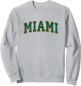 Miami Florida FL Vintage Athletic Sports Sweatshirt