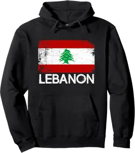 Lebanese Flag | Vintage Made In Lebanon Gift Pullover Hoodie - Braedoncoysp Shop 40B08FY3ZXX1