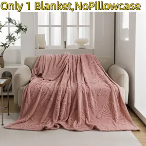 1PC Lightweight Throw Blanket with Rolled Edges - Butterfly Print Design for Outdoor Camping, Beach Picnic, Sofa Lounging - Breathable-Machine washable