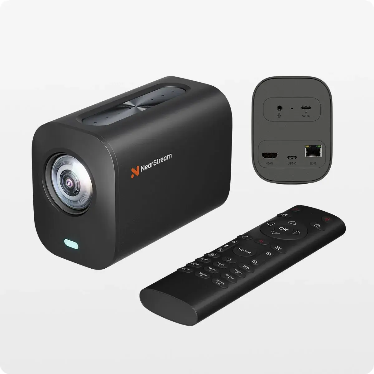 NearStream VM20 4K Streaming Webcam - 10X Optical Zoom, 4K@30fps, USB-C/HDMI/RJ45 Connectivity, Remote Control, Live Broadcast Equipment, PoE Powered, OBS Compatible for Twitch, YouTube