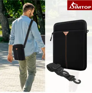 12.9 Inch Tablet Sleeve Bag – Compatible with iPad Pro 12.9 M2/M1 2022/2021/2020, Surface Laptop Go 12.4", Galaxy Tab S8+/S9+ 12.4" 2022/2023, Tablet Case with Shoulder Strap, Protective Sleeve for Laptop, Tablet Carrying Case, Water-Resistant Black