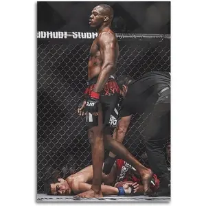 [SALE UP TO 43%] Jon Jones Motivational Poster, Boxing Champion Wall Art, Sports Star Print with Inspirational Quote, Gym Decor Gift for Fighters [UNFRAMED]