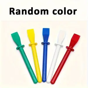 Glue Applicator, Colored Plastic Glue Applicator, Gluing Stick, Gluing Applicator, DIY Leather Craft Tool, Easy To Clean, Gluing Applicator, Gluing Scraper, Very Suitable For Manual DIY Art Leather Crafts - Random Colors