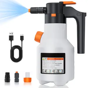 Handheld Foam Sprayer, Multifunctional Electric Spray Gun, 2L Electric Sprayer 75° Wide Angle, Car Home Cleaning One Button Solution