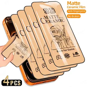 4 Pack Matte Ceramic Soft Film for iPhone 17 Pro Max, Screen Protector Soft Film for iPhone 17 Pro & Air, Anti-Fingerprint Protection, Cellphone Accessories