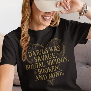 Darius Was Savage Graphic Tee Zodiac Academy Darius Shirt Jersey Tshirt Top Streetwear