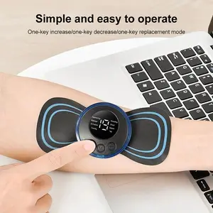 Smart Electric Neck Massager, Portable EMS Muscle Massager, Cervical Massage Patch, Stim Tool, Relief Pain & Relax Muscles, Easy-To-Use Design