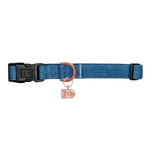 Pet Collar With Charm - Denim