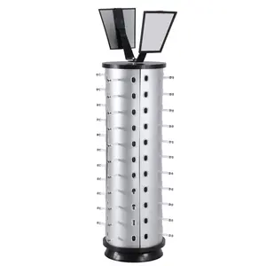 360 Rotating 44 Pairs Sunglasses Eyewear Holder with Mirror Sunglasses Carousel Rack Sunglasses Display Stand 44 Pairs of Glasses Storage Freestanding