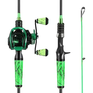 Fishing Rod and Reel Combo, Medium Fast Baitcasting Combo, 24-Ton Carbon Fiber 2 count Fishing Poles with Baitcaster Reel Super Polymer Handle