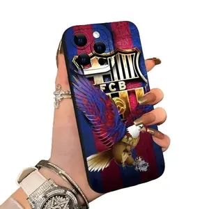 FCB Eagle and Shield Pattern TPU Mobile Phone Case, Shockproof and Anti Fall, Birthday or Festival Gift for Men and Women for iPhone 17 Air 16 15 14 13 12 11 Pro Max Plus SE Smartphone Protection