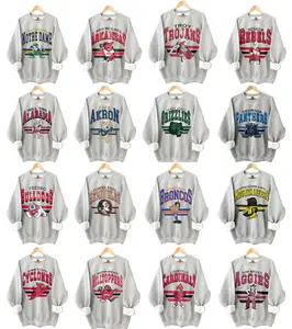Custom University Football Graphic Black Sweatshirt, College Game Day Crewneck Sweater Unisex, Gift for Sport Fans