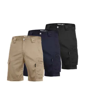 KingGee Mens Tradie Summer Cargo Shorts Narrow Fit Comfy Cotton Workwear K17340