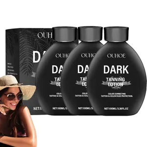 Tanning Gel, Dark Tanning Lotion-Luxury Intensive Tanning Gel, Natural Tanning Accelerator Cream for Sunbeds & Outdoor Sun for All Skin Types (3pc)