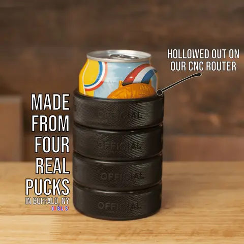 Hockey Puck Coozie Can Cooler for 12oz Standard Can