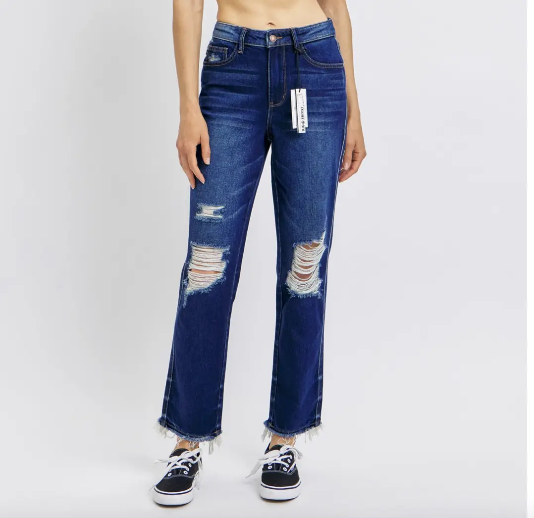 Itzel Judy Blue High Rise Rigid Magic Straight Leg