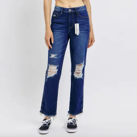Itzel Judy Blue High Rise Rigid Magic Straight Leg