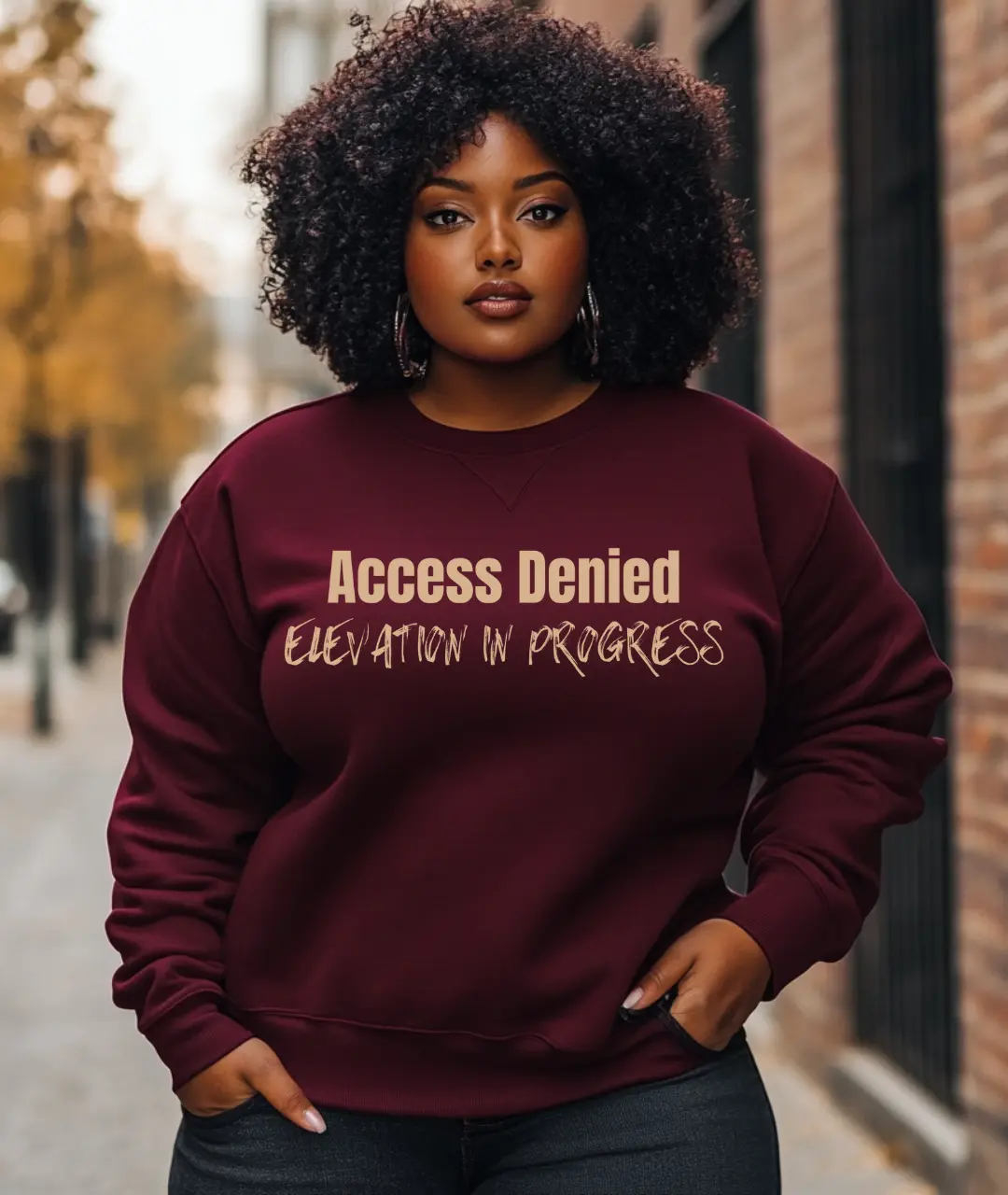 Access Denied Tee/Sweatshirt - Casual Cotton