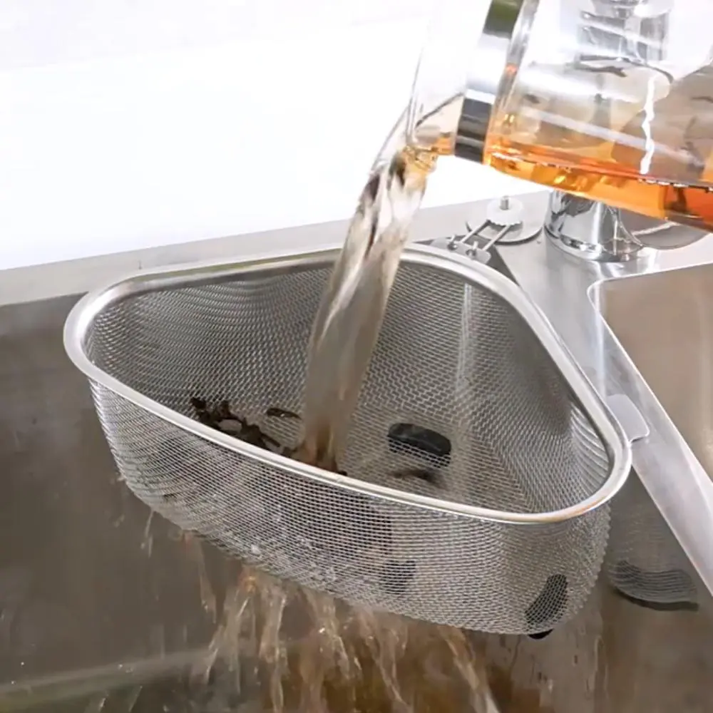 Stainless Steel Sink Filter Screen, Sink Drain Strainer, Kitchen Sink Garbage Artifact, Bathroom Garbage Bin, Kitchen Storage & Organization, Kitchen Sink Accessories