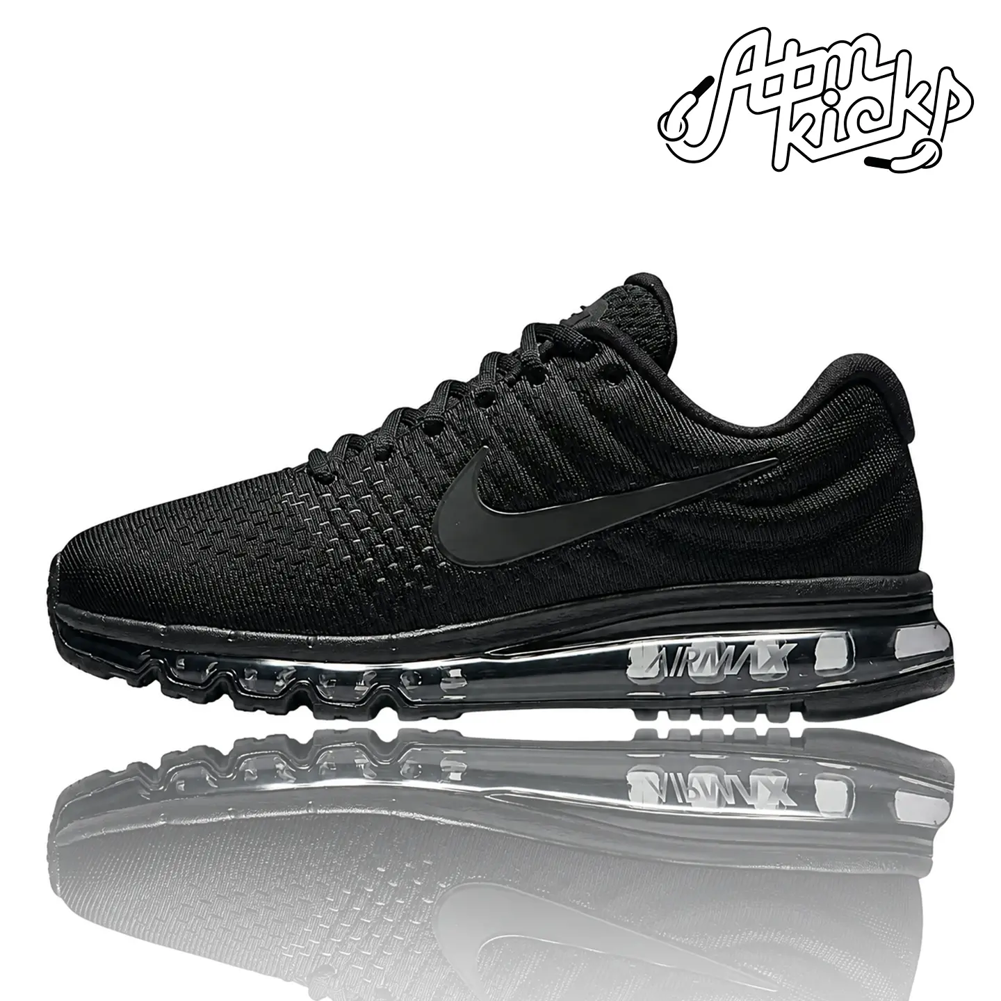 Nike Air Max 2017 Triple Black 849559-004 Authentic Shoes Footwear Sneaker Trainer Comfortable Walking Fashion Trending Gift
