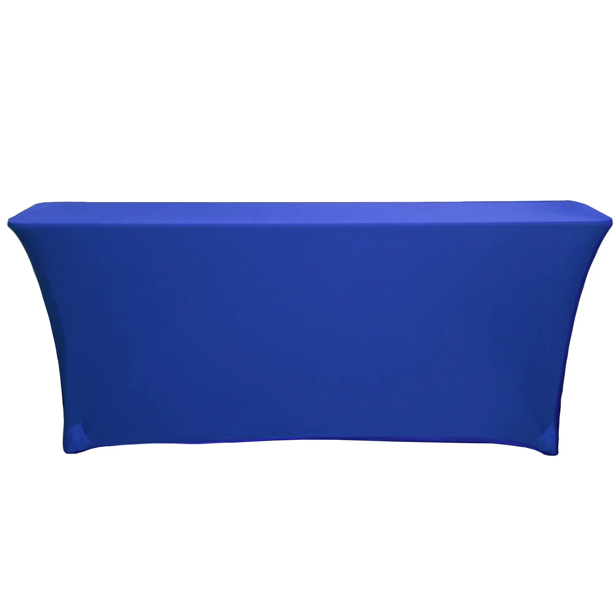 Stretch Spandex 8 ft x 18 Inches Rectangular Classroom Table Cover Royal Blue