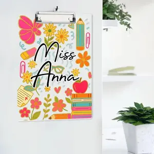 Teacher Personalized Gifts, Custom Clipboard with Teacher Name, School Teacher Name Clipboard, Teacher Appreciation Gifts, Back to School