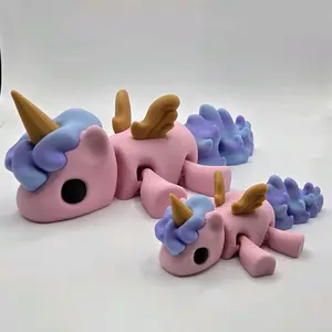 3D Printed Articulating Unicorn Figurine Great Gift and Desk Figure